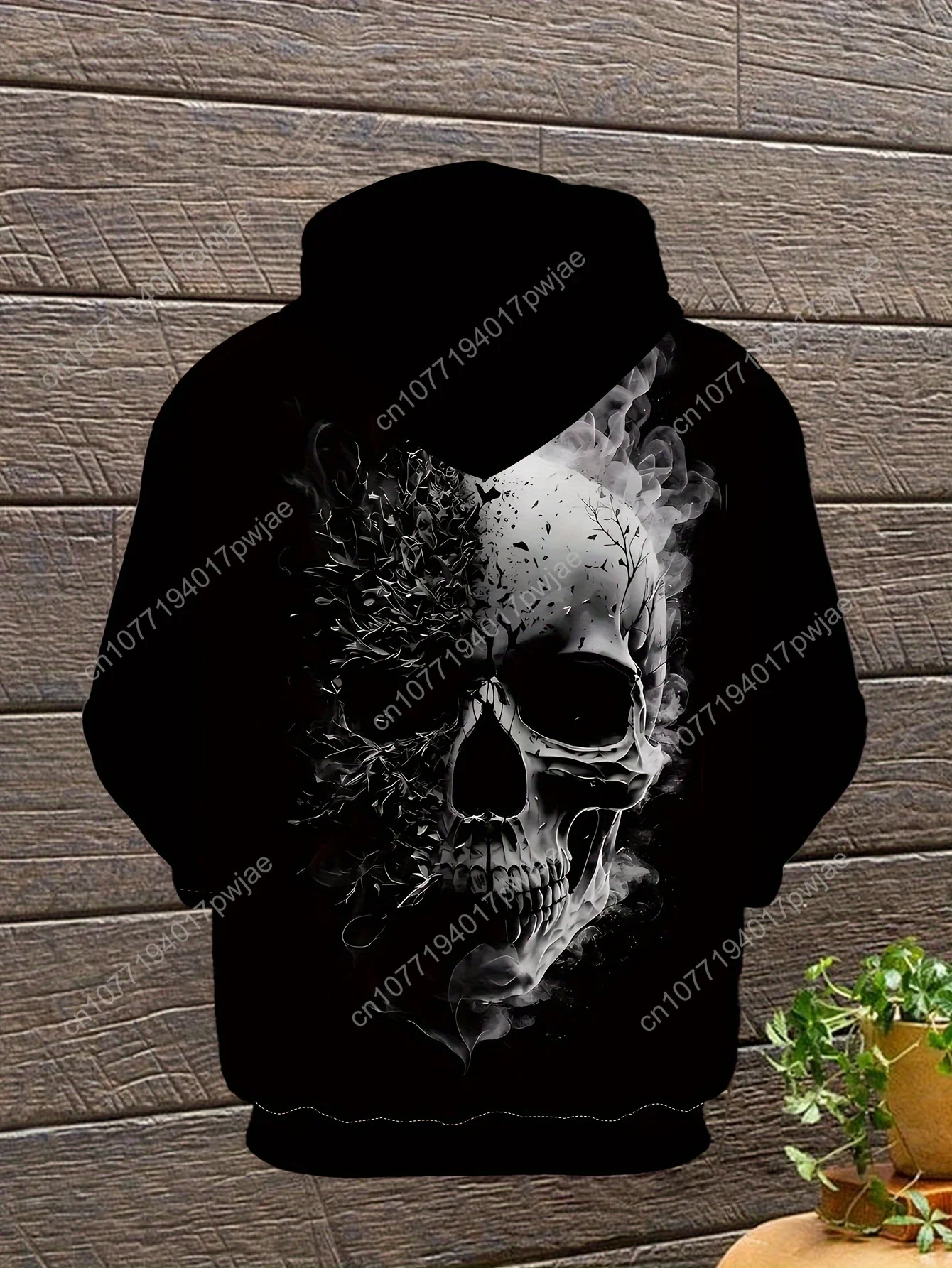 Мужская толстовка с 3D-толстовкой — повседневный дизайн с узором, осенне-зимняя уличная одежда, мягкая толстовка для мужчин