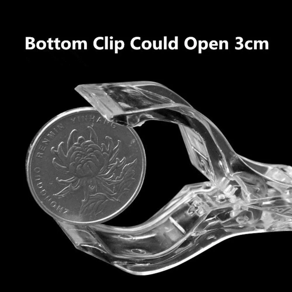 Transparent Plastic Card Display Stand Double Clips Adjustable Sign Card Display Holder Business Advertising Folder