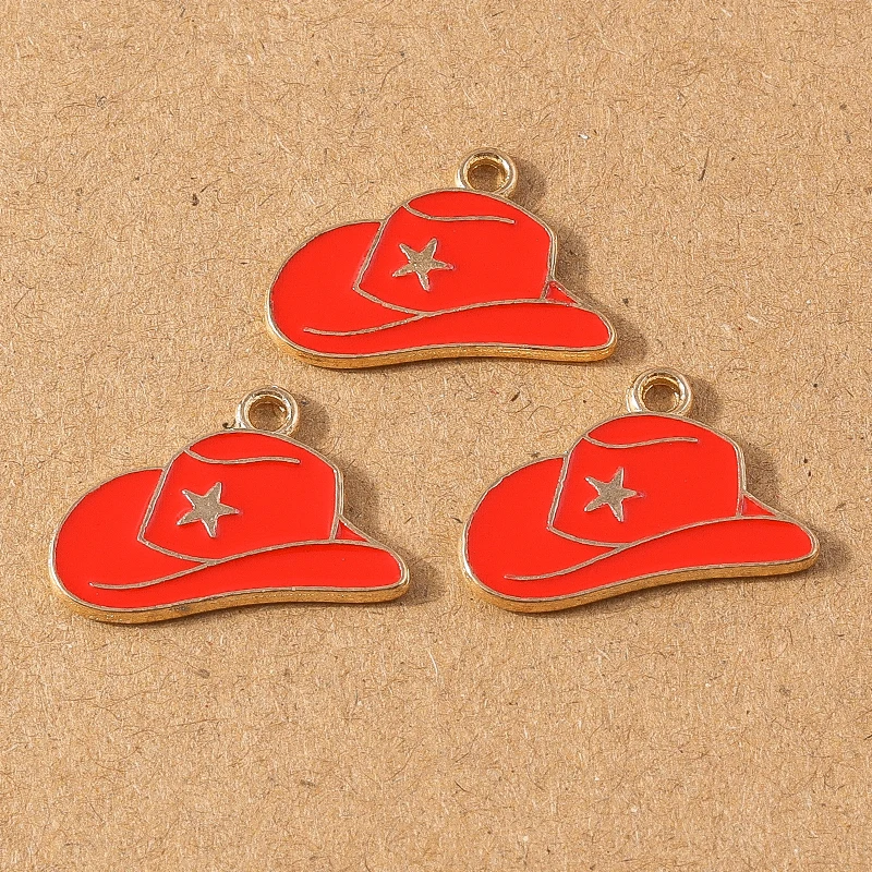 10 Stück 18*10mm Emaille Western Cowboy Stiefel Charms Anhänger für Halskette Ohrringe DIY Armband Handgemachte Schmuckherstellung Zubehör – Detail 7