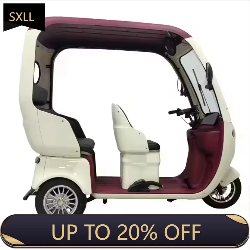Triciclo elétrico de 3 lugares SXLL 60V 800 watts triciclo motocicleta passageiro Ebike é perfeito para passeios escénicos elétricos de 3 w
