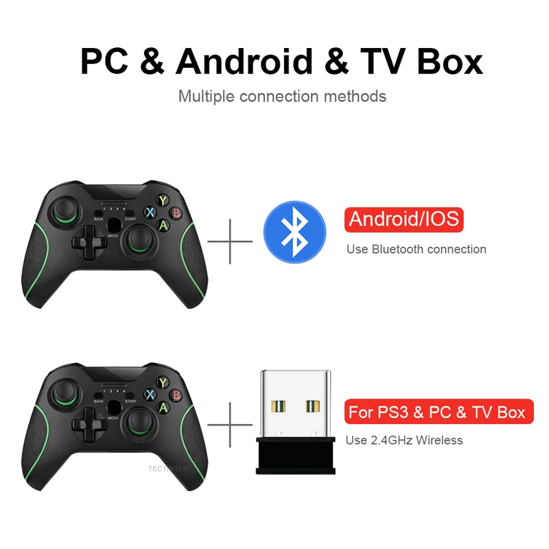 Wireless Support Bluetooth Gamepad For PS3/IOS/Android Phone/PC/TV Box Joystick USB Mobile Phone Game Controller Accessories