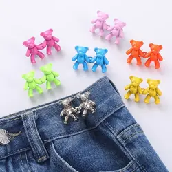 Clip in vita regolabile per donna, orso in metallo staccabile che stringe il bottone in vita, gonna, pantaloni, spille per jeans, accessori per abbigliamento