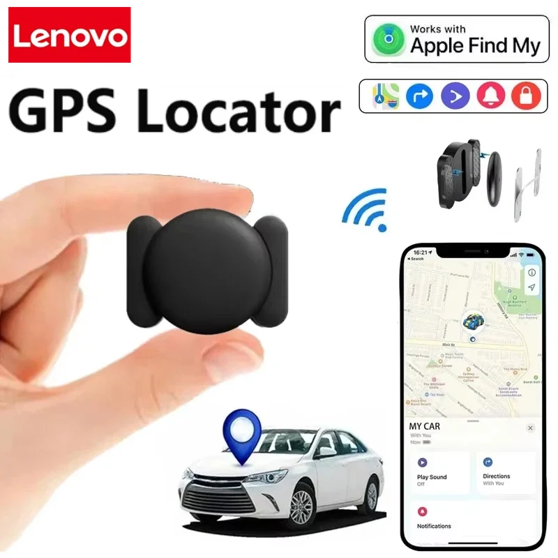 Lenovo Mini GPS Motion Tracker Device Smart Anti-Lost Pets Bluetooth 5.0 Finder Air Tag Tracking Locator For Android IOS