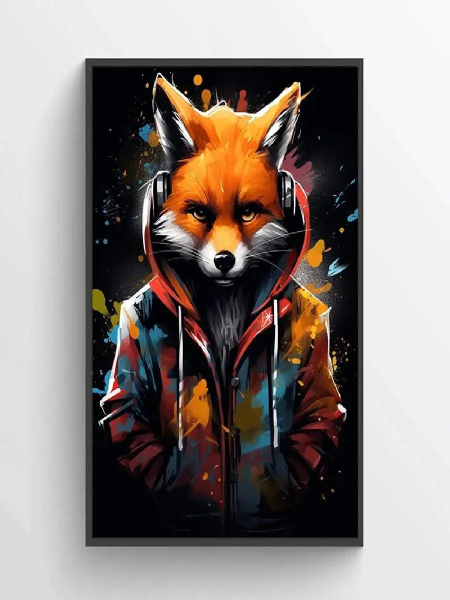 Graffiti Art Lion Monkey Panda with Headphones Canvas Paintings  Gaming Posters  Gamer Prints  Wall Art Picture for Home Decor