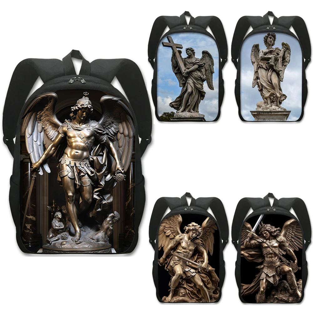 Angel Statue Backpacks Women Men Rucksack Seven Archangels Daypack Children School Bags for Teenager Laptop Backpack Book Bag