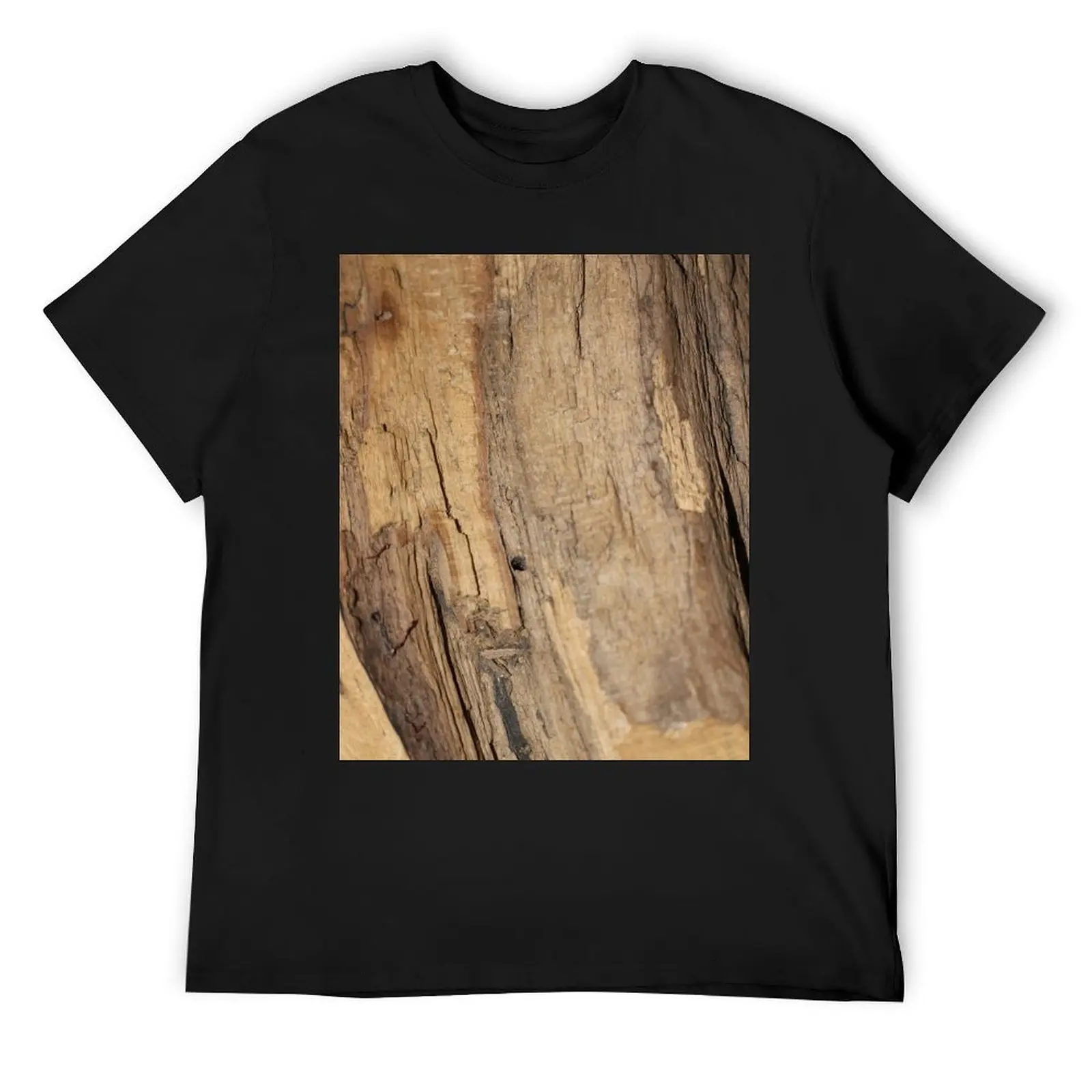 Weathered wood driftwood texture material pattern T-Shirt plus size tops custom t shirt mens fashion