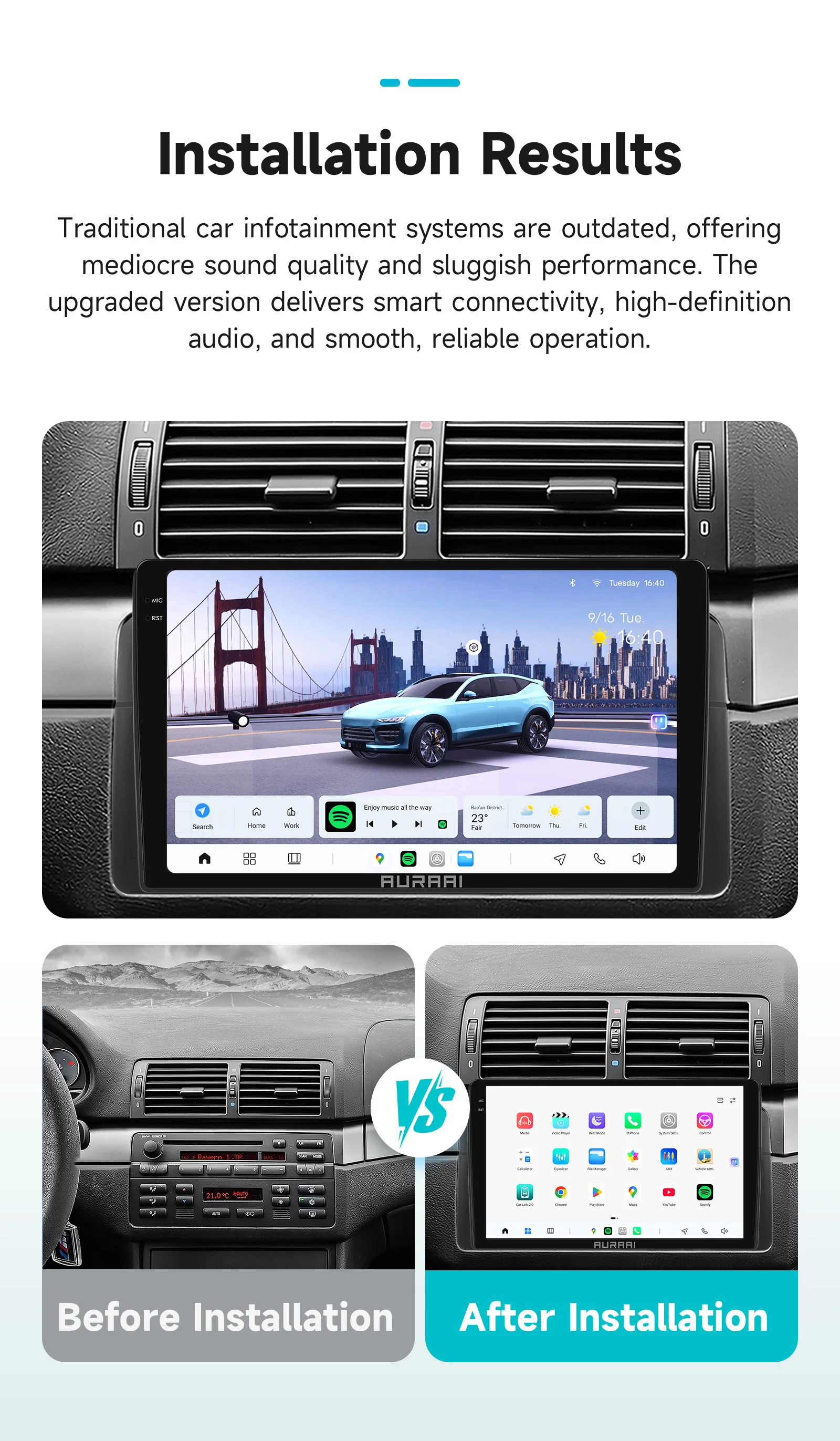 Hizpo 2K Bildschirm Carplay für BMW 3er Serie E46 M3 318 320 325 330 335 1998-2005 Auto-Infotainment 3D 4G HD Stereo Multimedia-Player – Detail 4