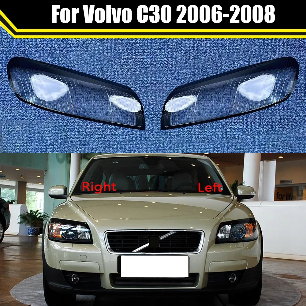 

Auto Head Light Caps For Volvo C30 2006 2007 2008 Car Lampshade Lamp Shade Front Headlight Cover Clear Lens Shell Lampcover Mask