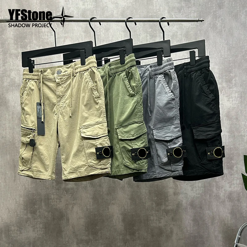 

YFstone Trendy Brand Waed Casual Cotton Workwear orts Men's Five-ket 3D Printed orts Comfortable Loose Fit Daily Wear