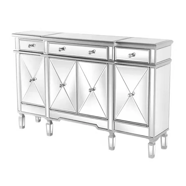 

Современная ножка из нержавеющей стали, серебряная зеркальная стеклянная тумбочка, роскошный вход, дешевое зеркало для хранения поставщика в Китае, тумбочка