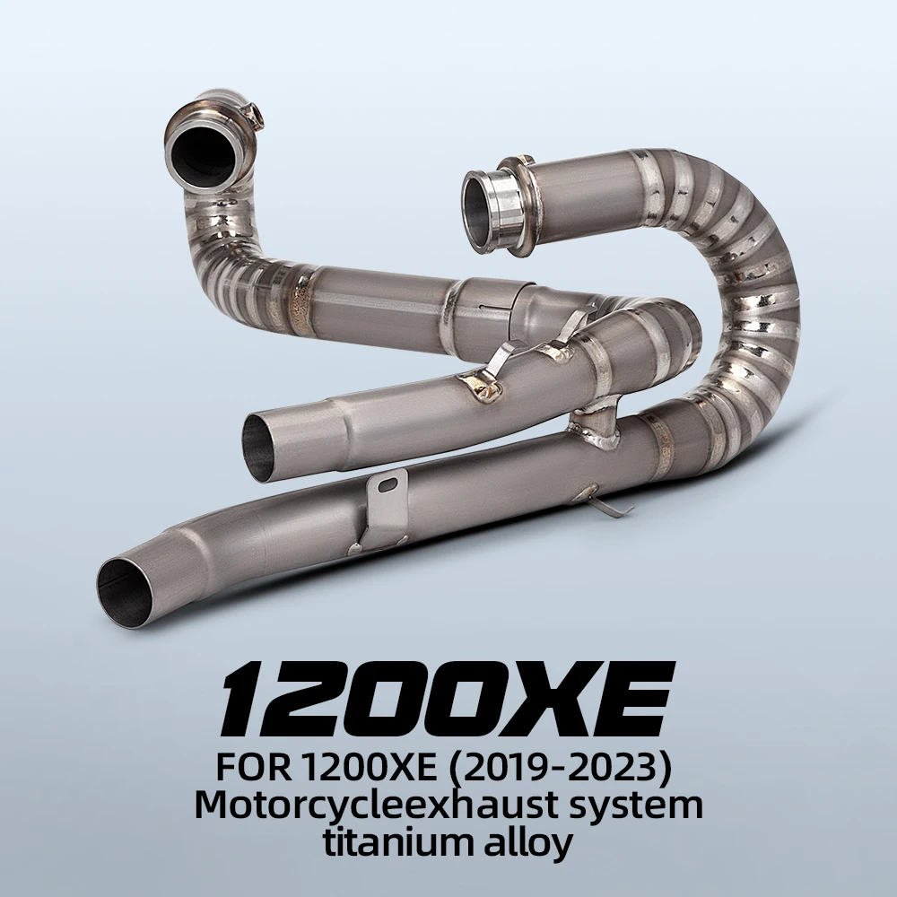 

Подходит для выхлопной системы мотоцикла 1200XE 1200 (2019-2023) из полностью титанового сплава, прямая выхлопная труба через переднюю выхлопную трубу