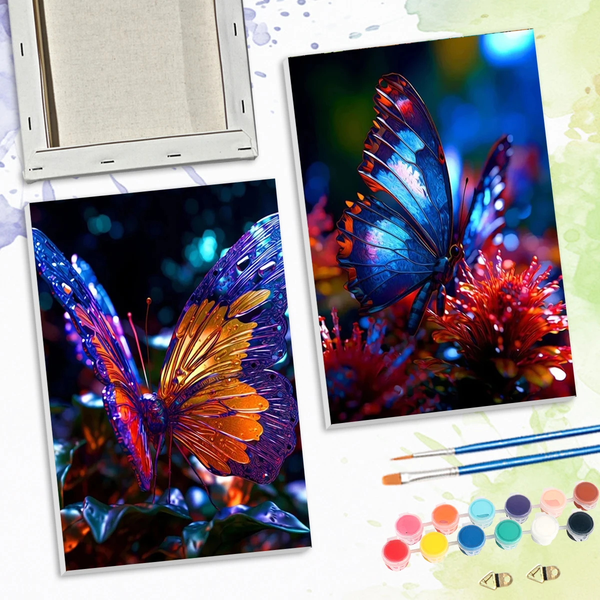 

SDOYUNO Paint By Numbers For Beginner Adult Coloring Picture Drawing Animals butterfly 20x30cm ready Frame On Canvas Arts Crafts