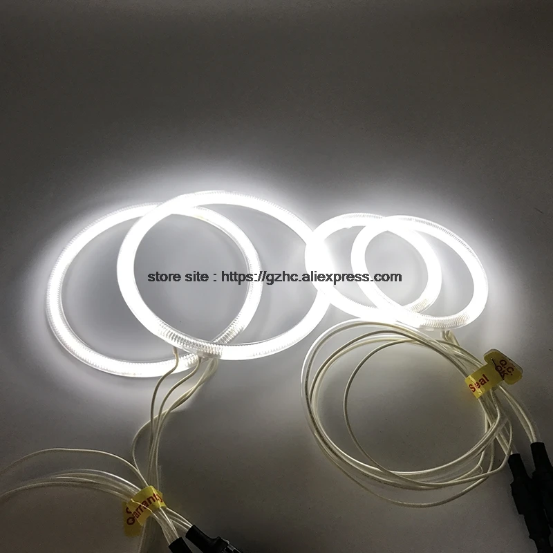 For Chevrolet Lacetti Optra Nubira 2002-2008 Ultra Bright Day Light DRL CCFL Angel Eyes Demon Eyes Kit Warm White Ring