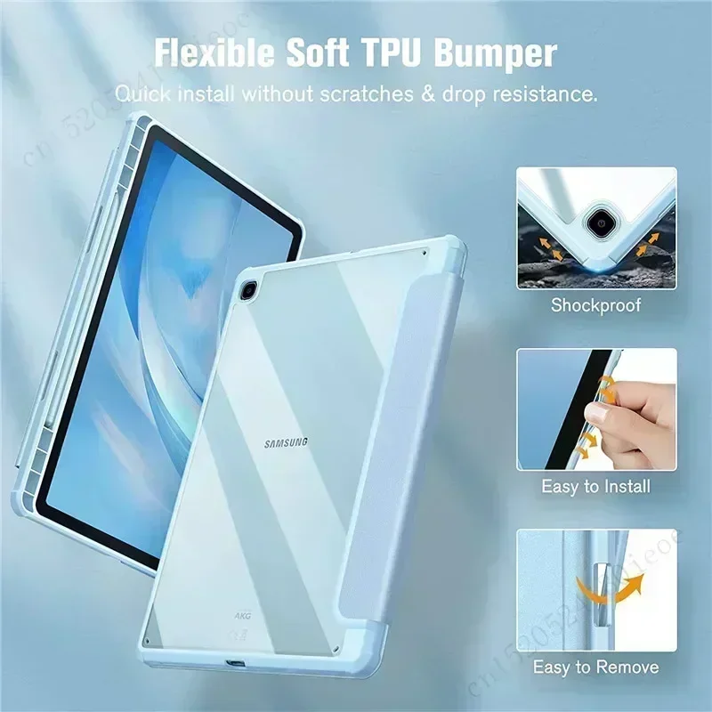 Funda a prueba de golpes para Samsung Galaxy Tab S6 Lite, funda para tableta de 10,4 pulgadas 2022 2020 para Tab S6 Lite P610 P613 con soporte para bolígrafo S