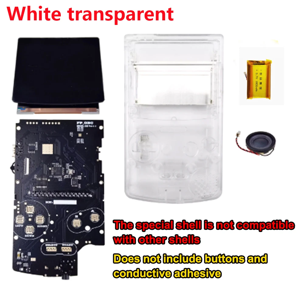 FPGBC Replacement For Gameboy Color GBC Game Console KIT Real Hardware IPS Pre Laminated LCD Screen Highlight