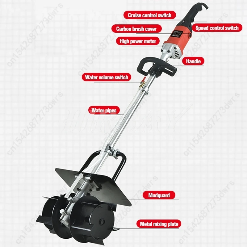 2400 واط الكهربائية المحمولة خلاط الخرسانة المحمولة الاسمنت هاون آلة خلط الرمال لموقع البناء تجديد المنزل