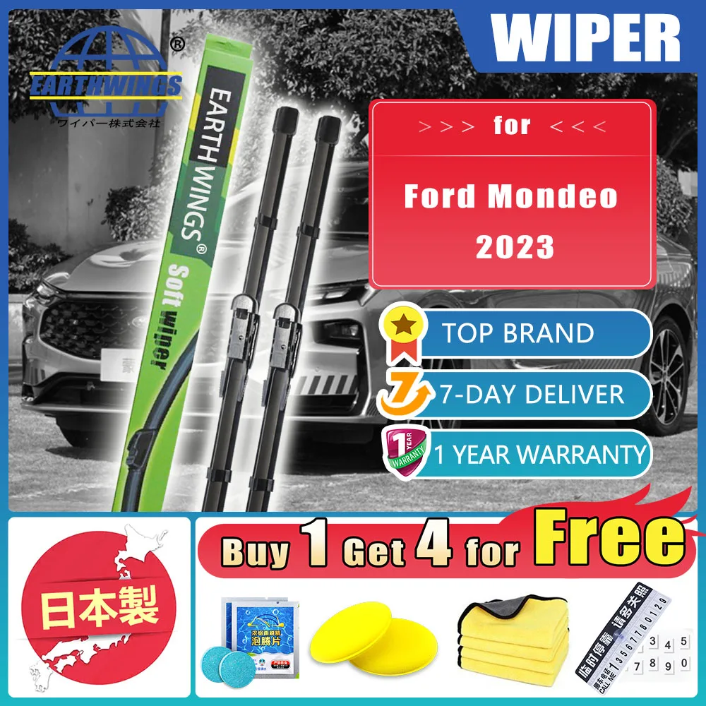 

For Ford Mondeo 2023 MK5 Taurus Rear Car Front Wiper Set Blades Brushes Windscreen Window Windshield 4x Accessories 28"28" 2PCS