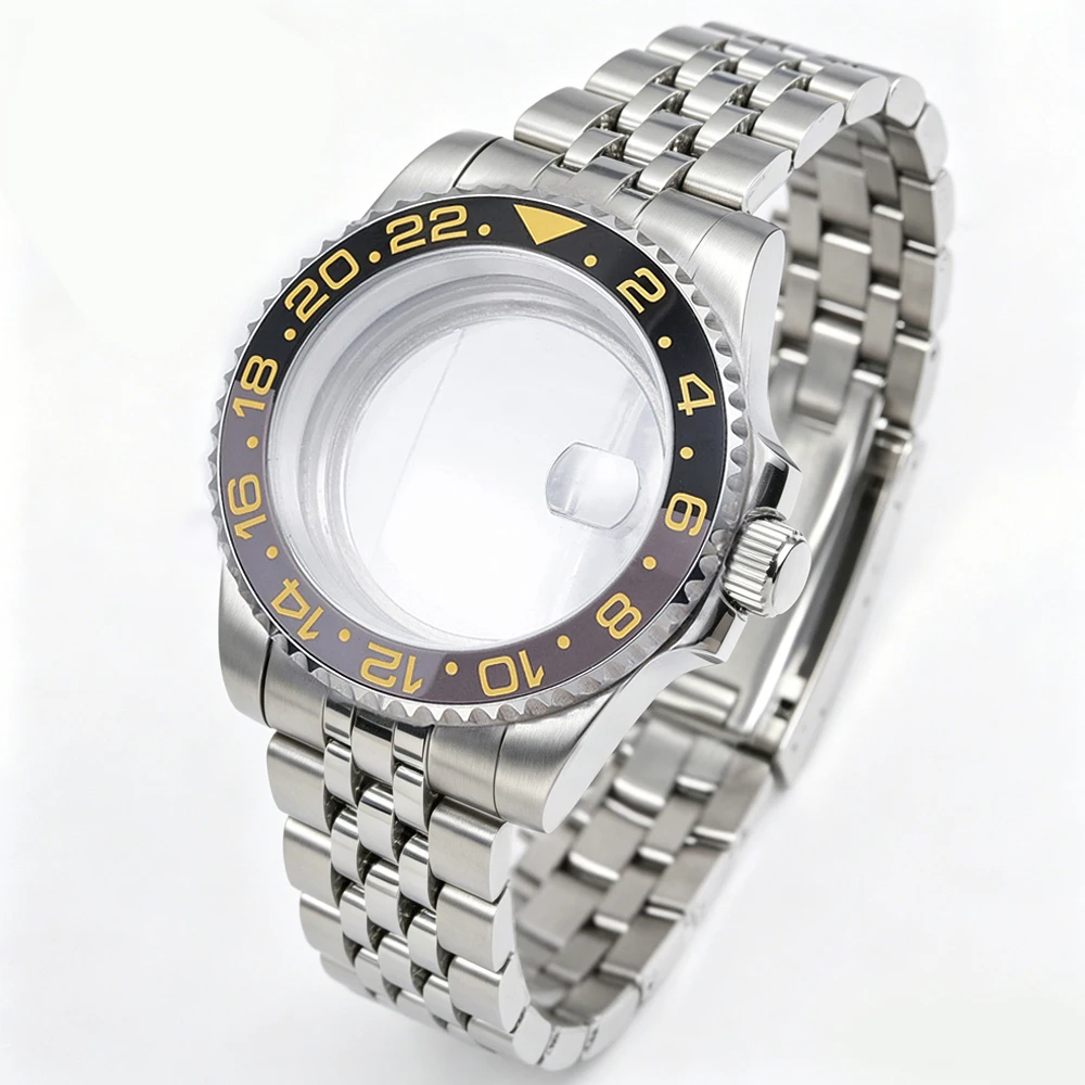 200M Tauchergehäuse 40mm Passend für NH35 NH36 NH34 GMT Uhrengehäuse Jubilee-Armband Saphirglas Schiebeverschluss – Detail 7