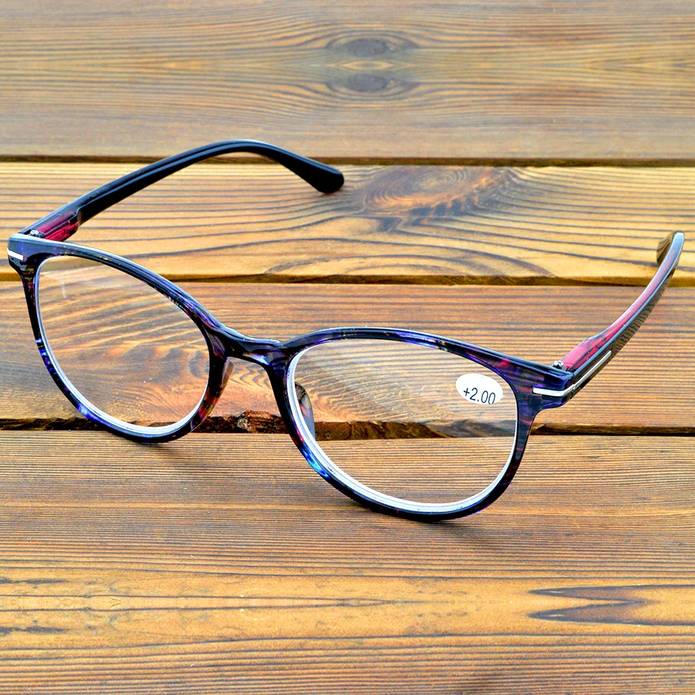 

Round Spring Temples Frame Full-rim Retro Handcrafted Spectacles Multi-coated Fashion Reading Glasses +0.75 To +4