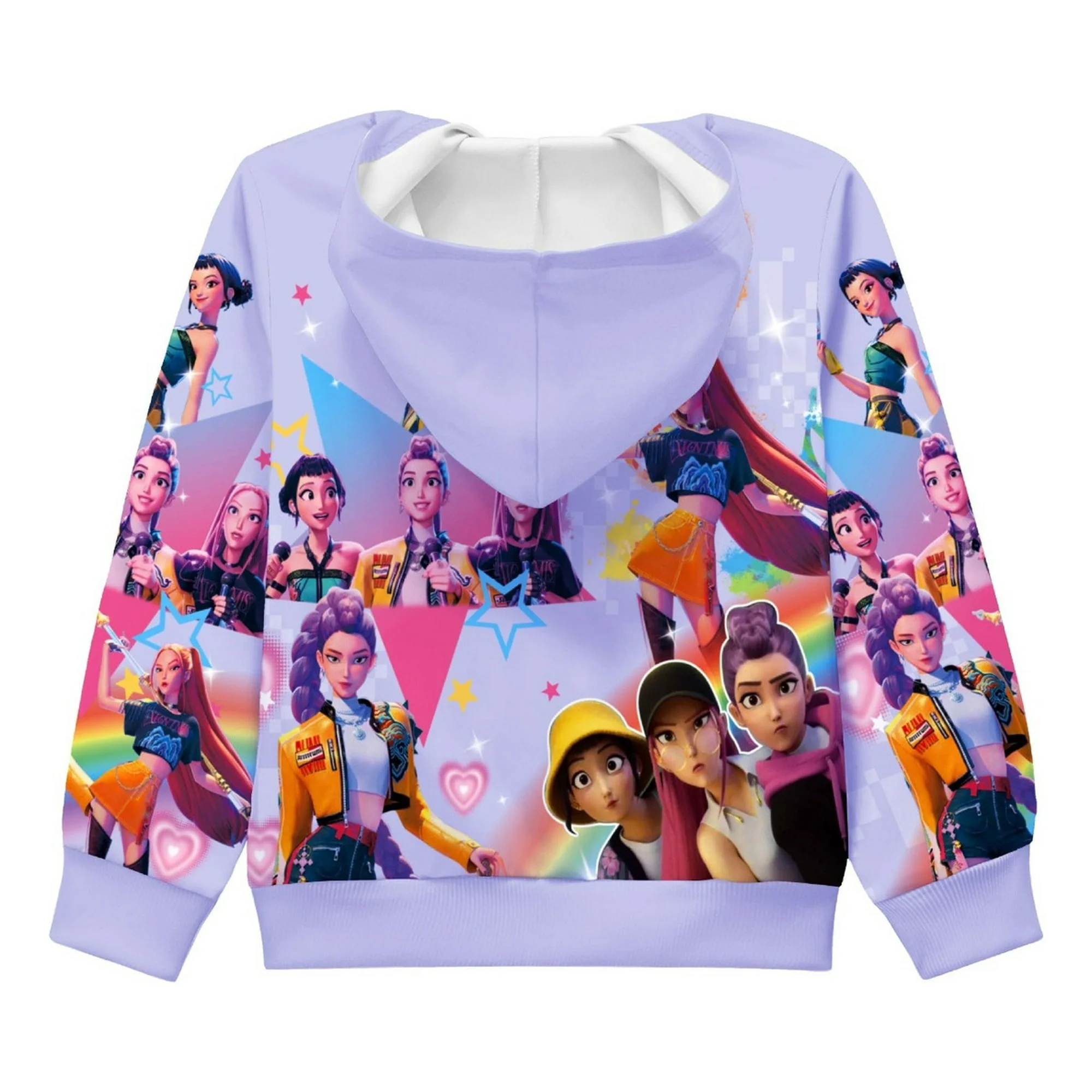 الأكثر مبيعا بوبز ديفيل هنتر، لطيف رومي زوي ميرا هوديي، الهيب هوب قلنسوة بسحاب، هوديي عصري بأكمام طويلة، سترة بسحاب #2