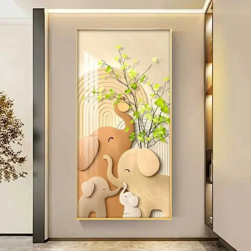 The entrance has a sense of high class, modern simplicity, and the corridors and aisle hanging paintings