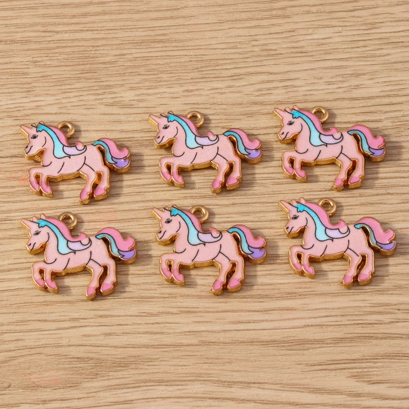 10 stücke Cartoon Tier Charms Emaille Katze Kaninchen Panda Charms Anhänger für Schmuck machen Tropfen Ohrringe Halskette DIY Handwerk liefert – Detail 14