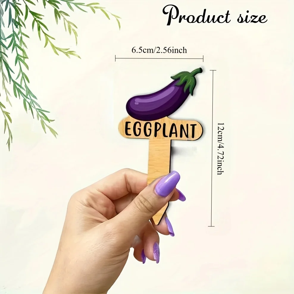 15Pcs Wooden Plant Labels Preprinted Vegetable Garden Markers Decorative Seedling Stakes for Pots Indoor Outdoor