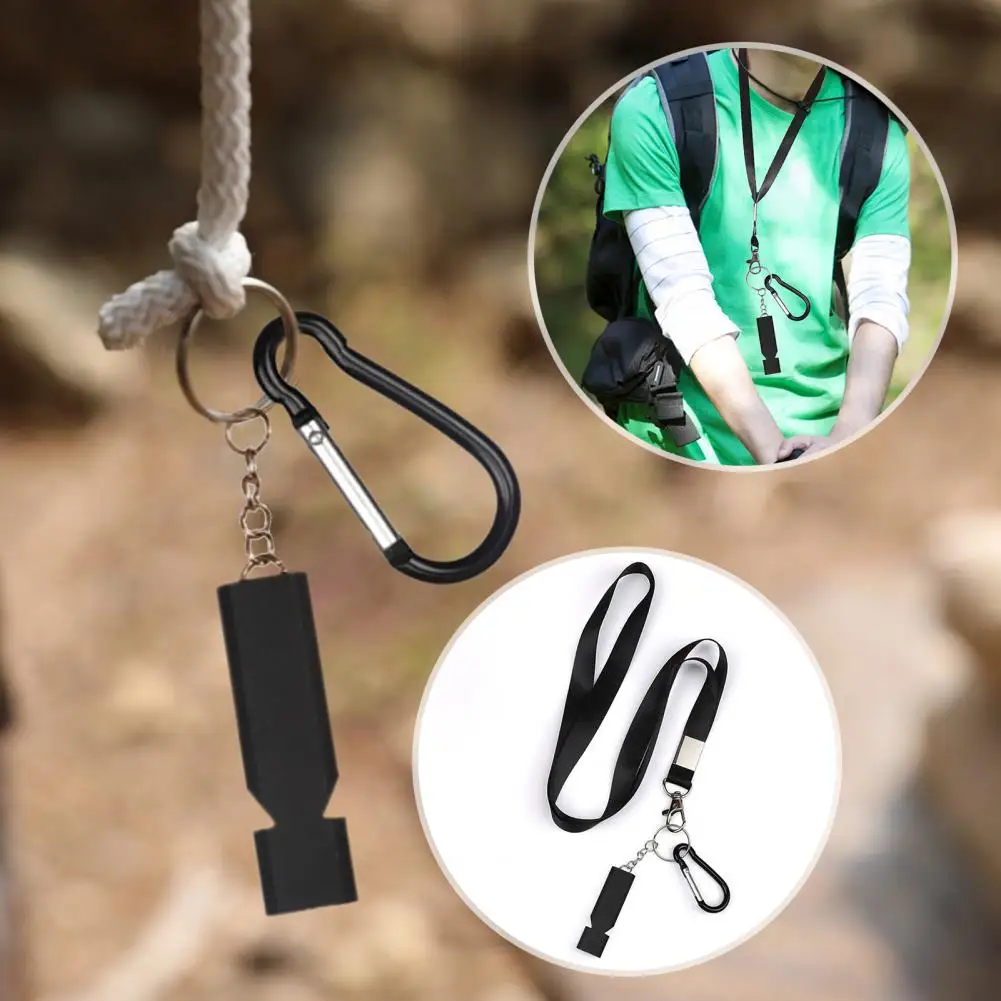 Aluminum Alloy Referee Whistle with Lanyard Carabiner Loud Sound Outdoor Training Survival Soccer Basketball Sports Whistles