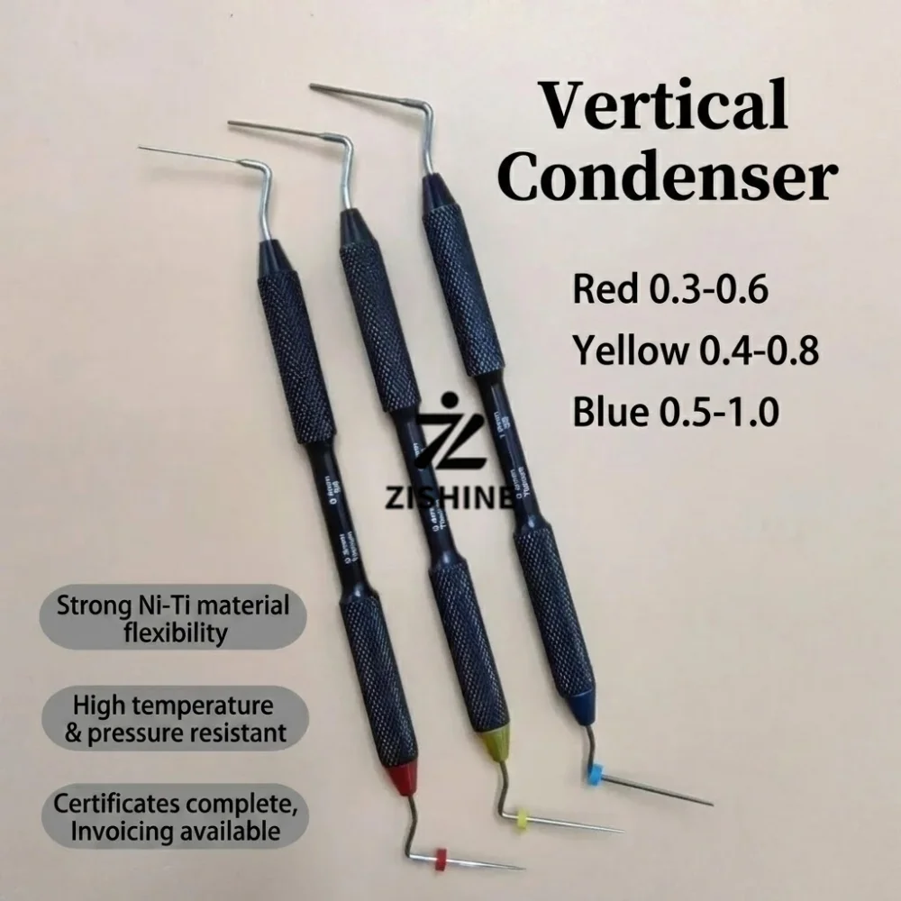 Dental Hand Vertical Pluggers Root Canal Obturation Instruments Gutta Percha Compactor Plugs Dentistry Endodontic Tools Set