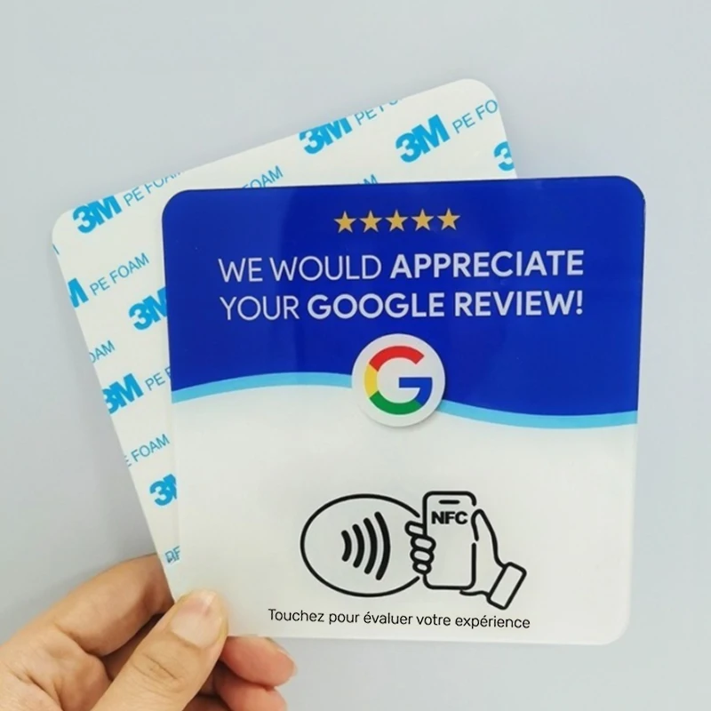 10Pcs Reusable Google Review Tap NFC Card, Review Us On Google Programmable NFC Tap Card User-Friendly Time-Saving Factory Spot