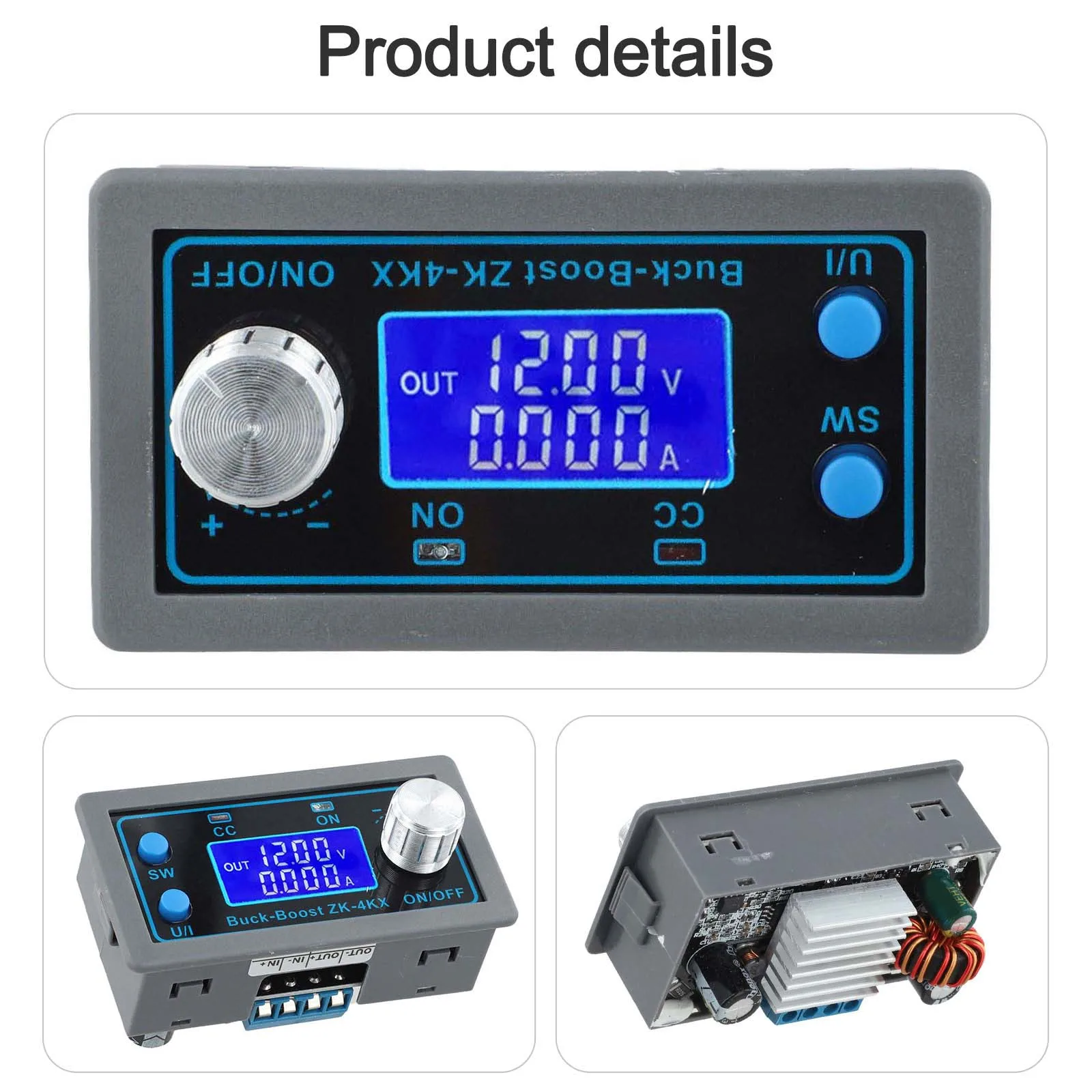 Alternative Energy Supplies Converter 5.0-30V 50W Heat Dissipation 0.01V Voltage Display Anti-backflow Protection