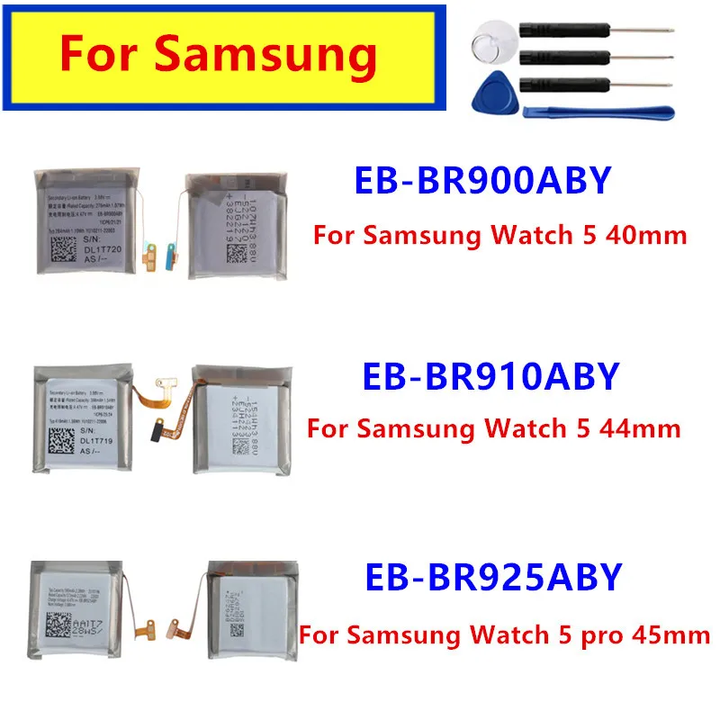 New Replacement Battery EB-BR900ABY EB-BR910ABY EB-BR925ABY For Samsung Galaxy Watch5 40MM 44MM Watch 5 Pro 45MM Battery