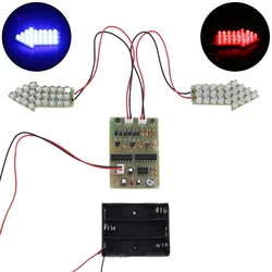 DIY Kit Analog Traffic Signal Indicator Dual-Color LED Flashing Light Red Blue Green Yellow Soldering Practice Training DC 3V~6V