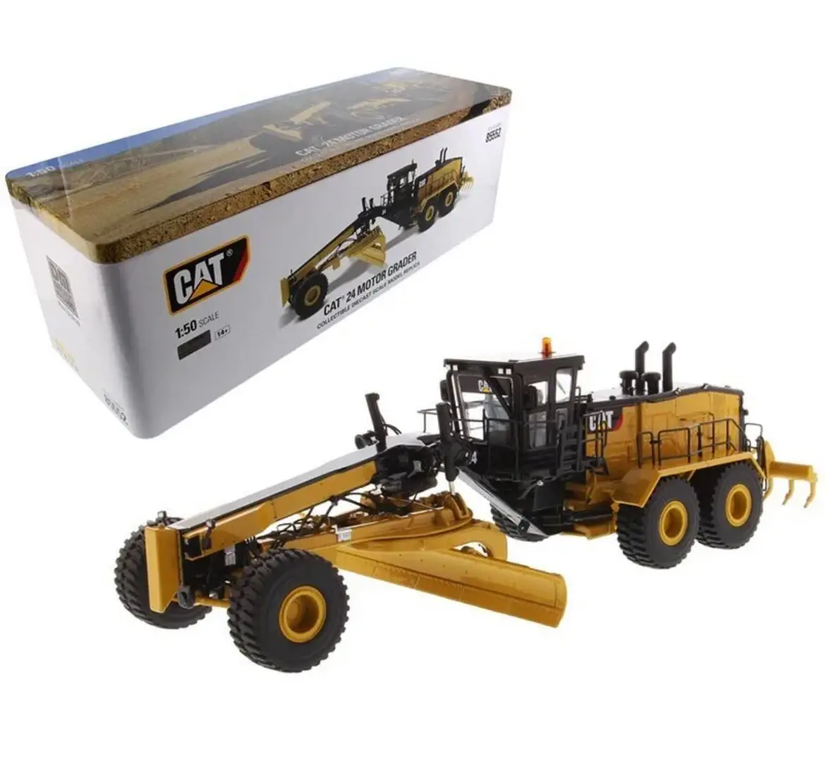 

1/50 Scale Alloy Toy Engineering Model 24 Motor Grader Excavator Boy's Birthday Gift Scene Decoration #85552