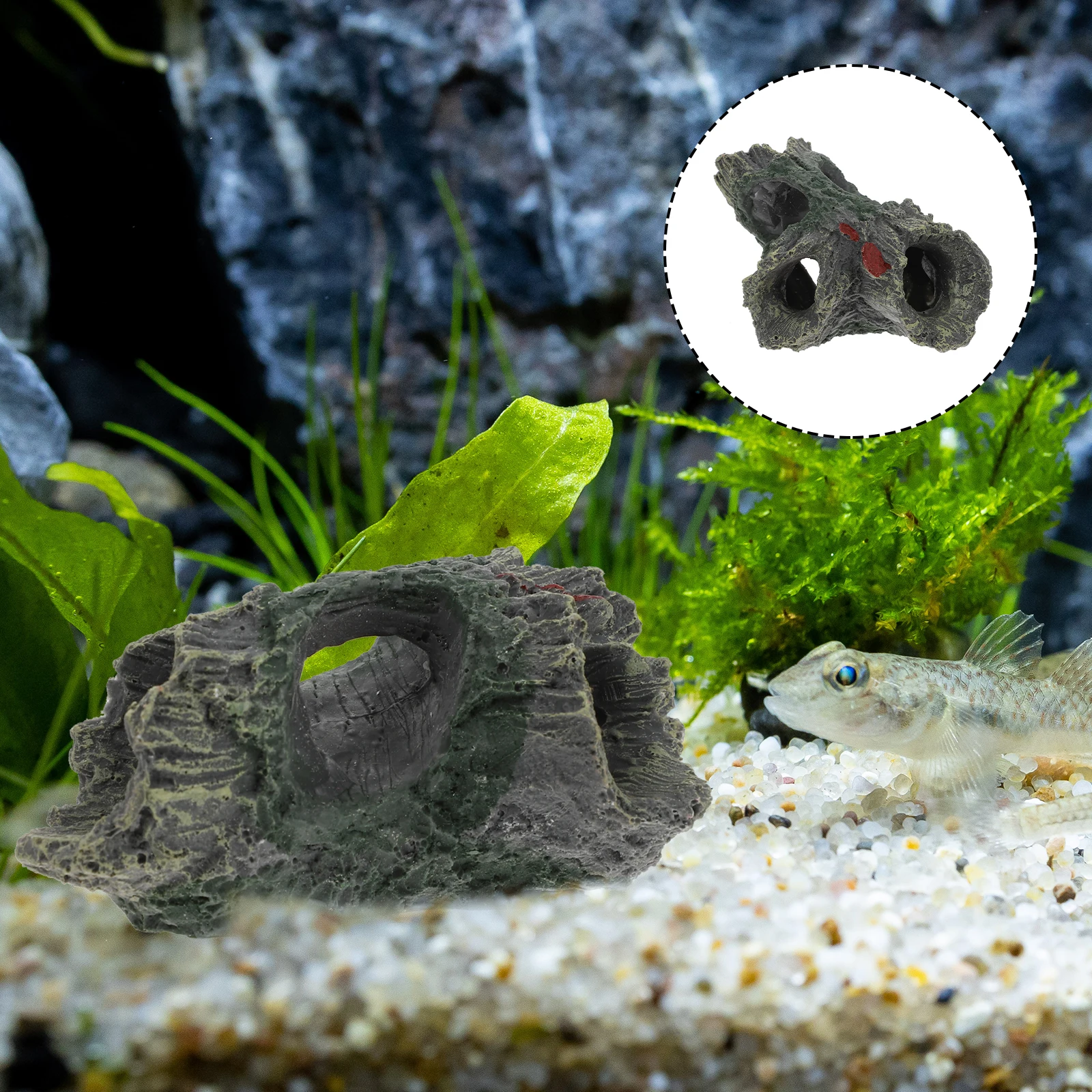 

1Pc Natural Looking Aquarium Decoration Resin Craft Ornament Simulation Artificial Tree Stump Fish Tank Decor