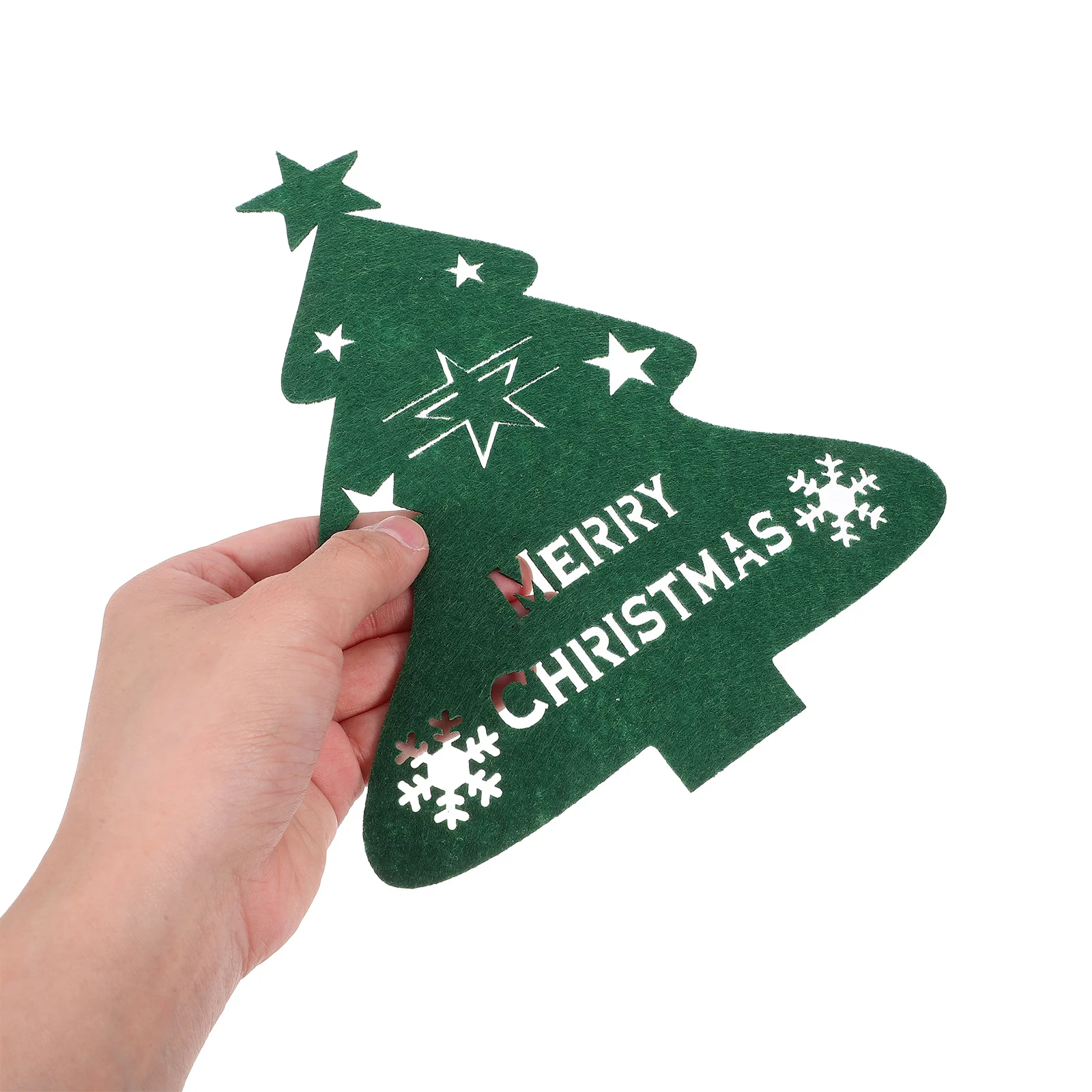 

4pcs Christmas Tree Cutlery Holder Xmas Dining Table Decor Silverware Storage Pouch Festive Tableware Bag Party Decoration