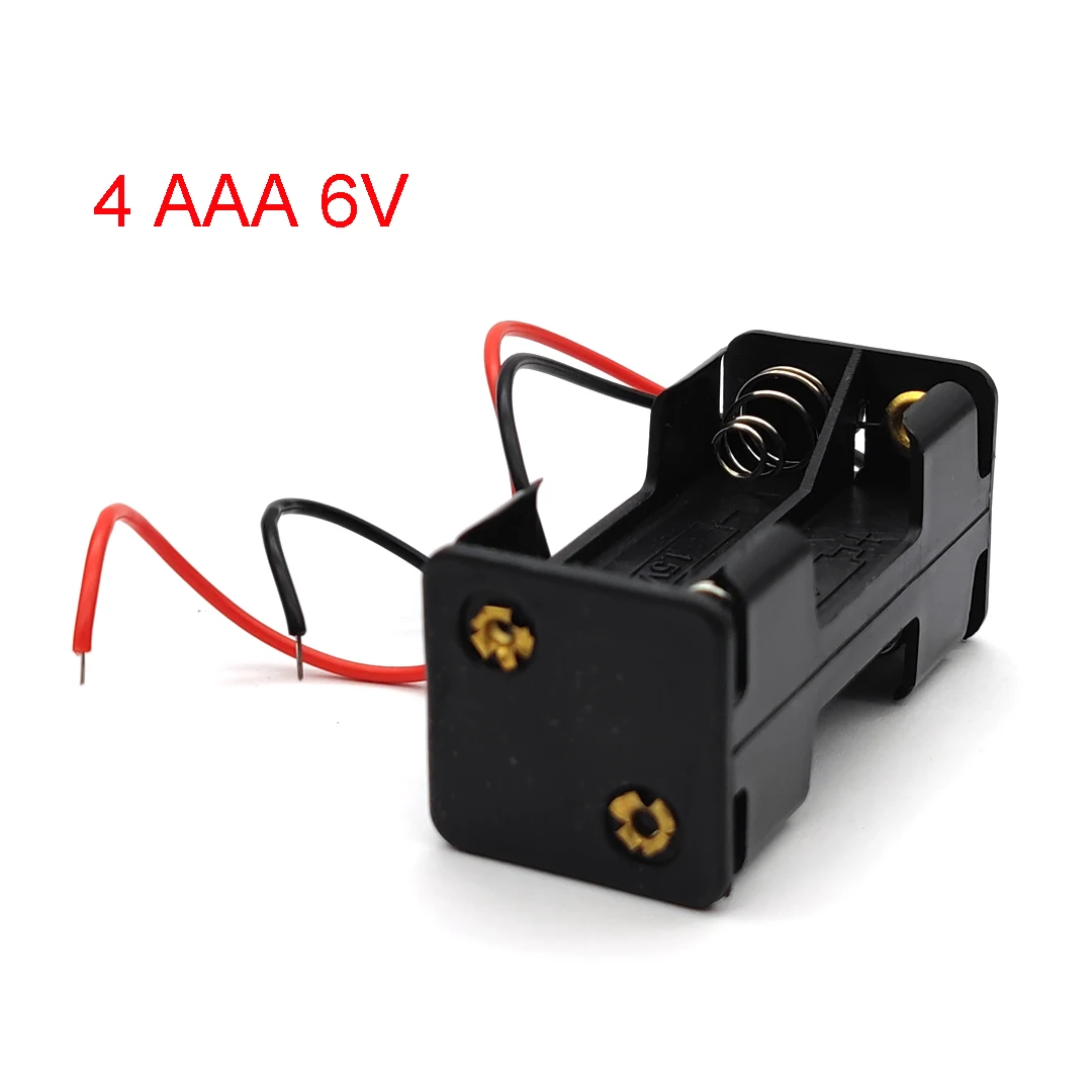 4/6/8-fach AAA Batteriehalterung, 6V 9V 12V, mit 150mm Anschlusskabel, ABS Batteriebox, Batterie NICHT enthalten – Detail 3