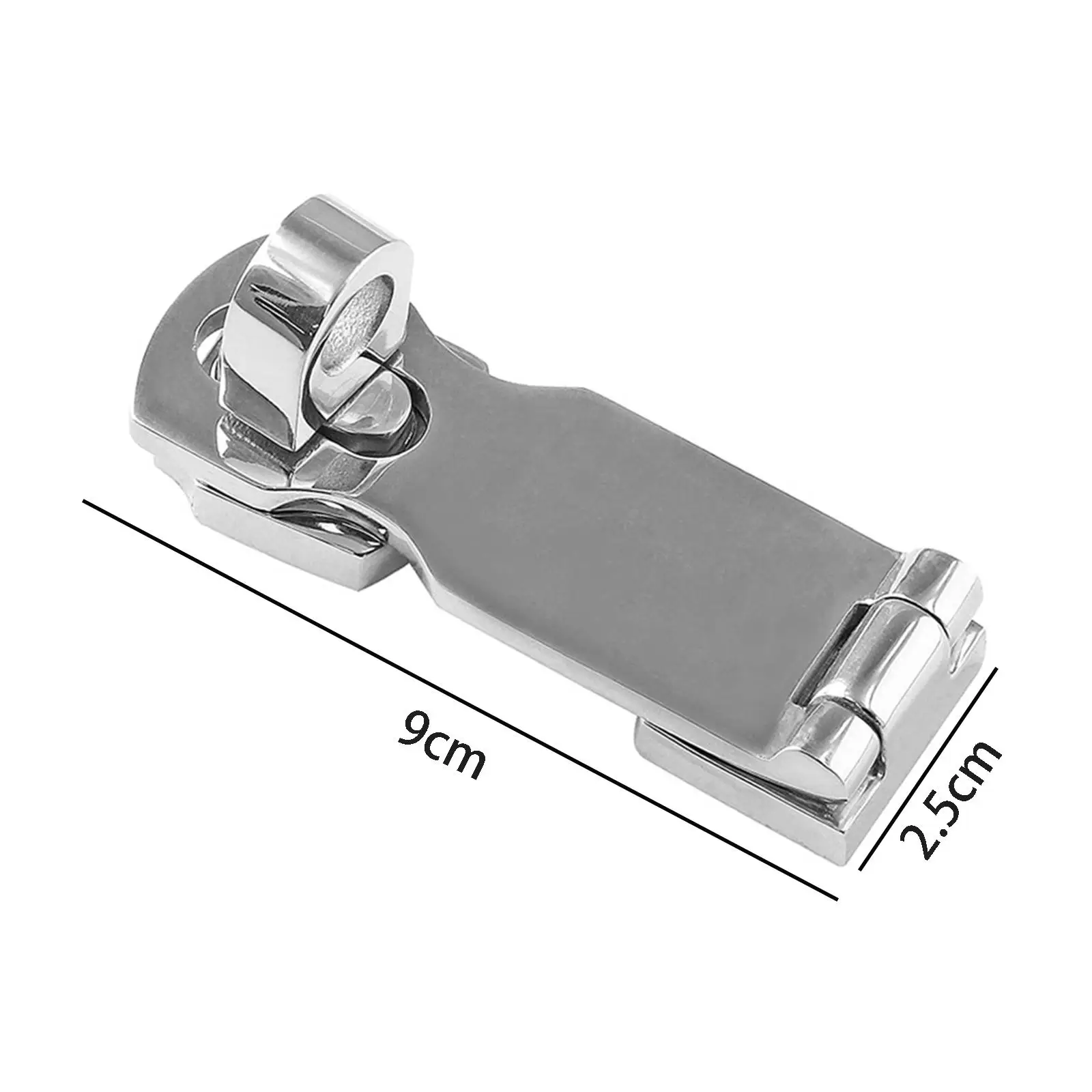 Heavy Duty Door Hasp with Turning Padlock Eye Mount Hardware Swivel Staple Safe Hasp for Deck Cabinets Cabin Doors Yachts