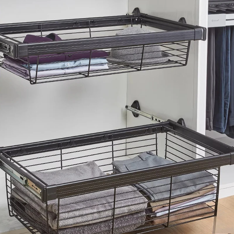 

Pull Basket Drawer Type Retractable Pants Rack Household Cloakroom Pull Basket Clothing Storage Pull