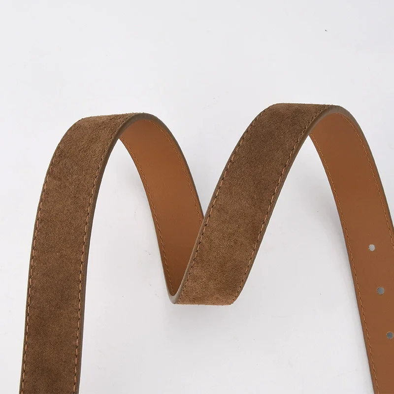 ผู้หญิงหัวเข็มขัดเงิน Faux Suede ของแท้หนังรัดตัวหญิง Cummerbund Coat เข็มขัดชุด Decration เข็มขัดแคบ J1031