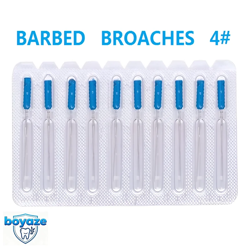 10Boxes   Barbed Broaches Dental Endodontic Root Canal Files Cleaning Smooth Needle Square  For Endo 21mm/25mm Dentistry Tools