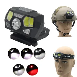New USB Charging Tactical FAST MICH Helmet Light Signal Light Hunting Airsoft Fishing Headlight Survival Rescue Headlamp