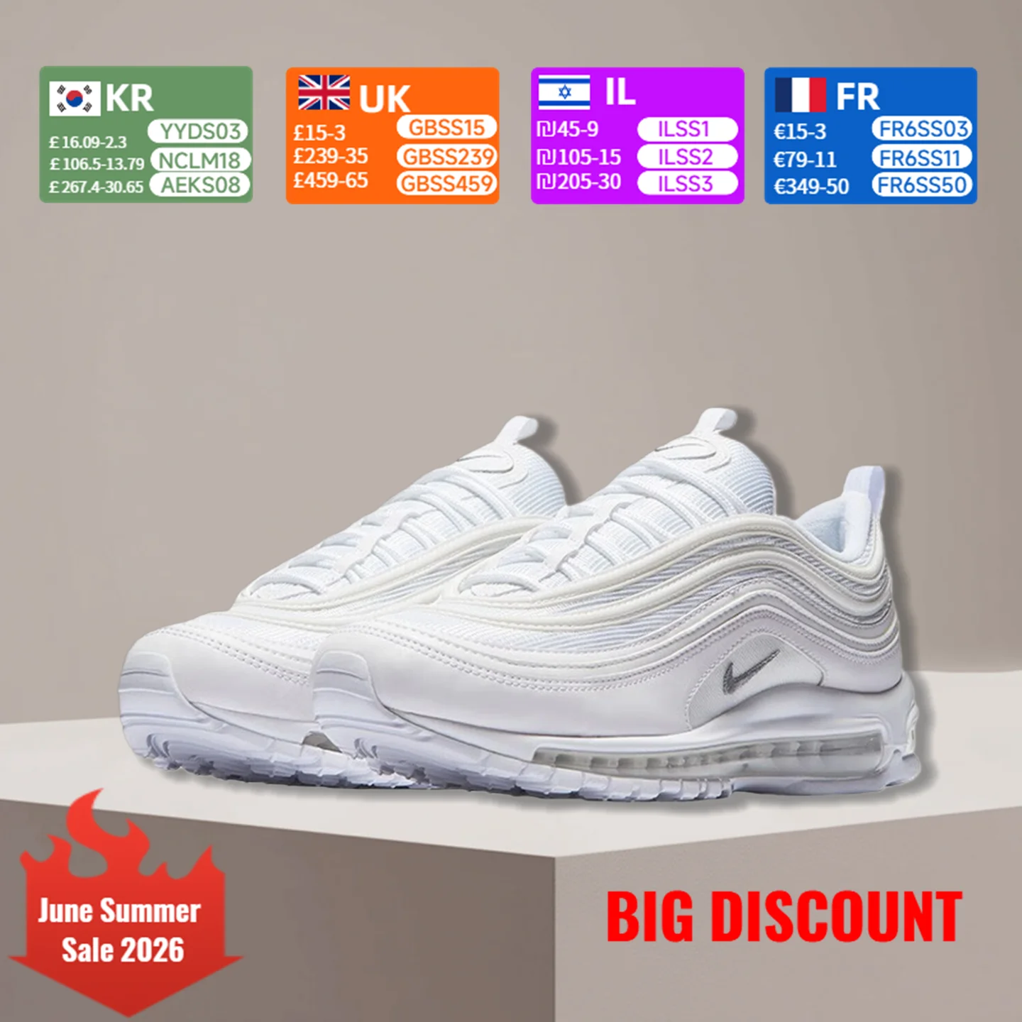

Nike Air Max Cushioned Sneakers - Slip-Resistant, Durable, Shock-Absorbing Casual Shoes for Running Unisex Style 921826-101