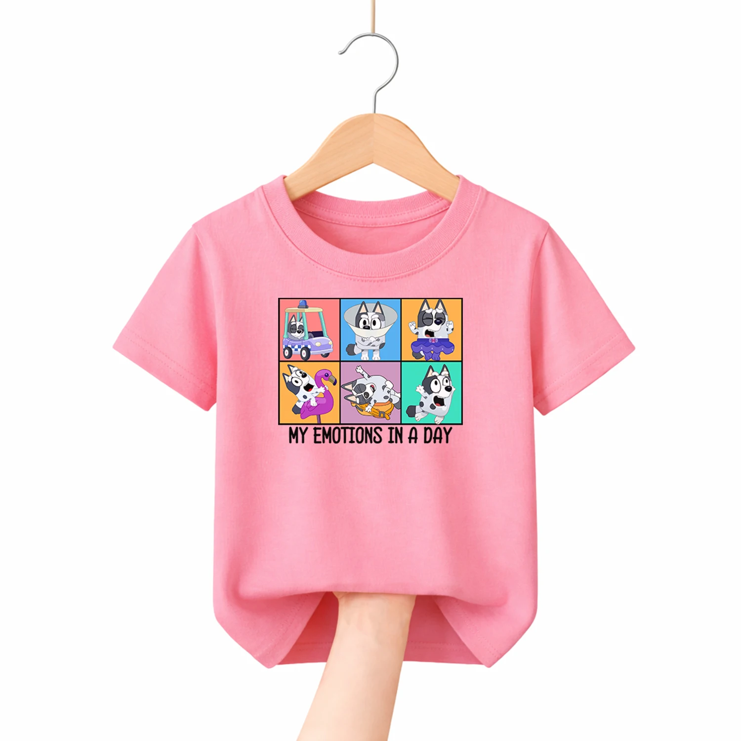 

Детская футболка Bluey Fun Character из хлопка: удобная повседневная одежда для детей