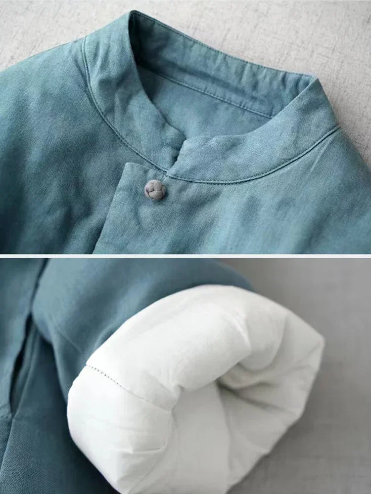 High Quality Japan Style Vintage Women Winter Coat New Oversized Loose Cotton-padded Buttons Parkas Long Quilted Outerwear