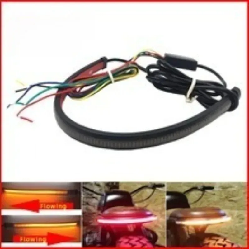 

20 см задний фонарь для мотоцикла, автомобильные указатели поворота для мотоцикла, светодиодная лента, пусковое сканирование, гибкий светодиодный стоп-сигнал для мотоцикла