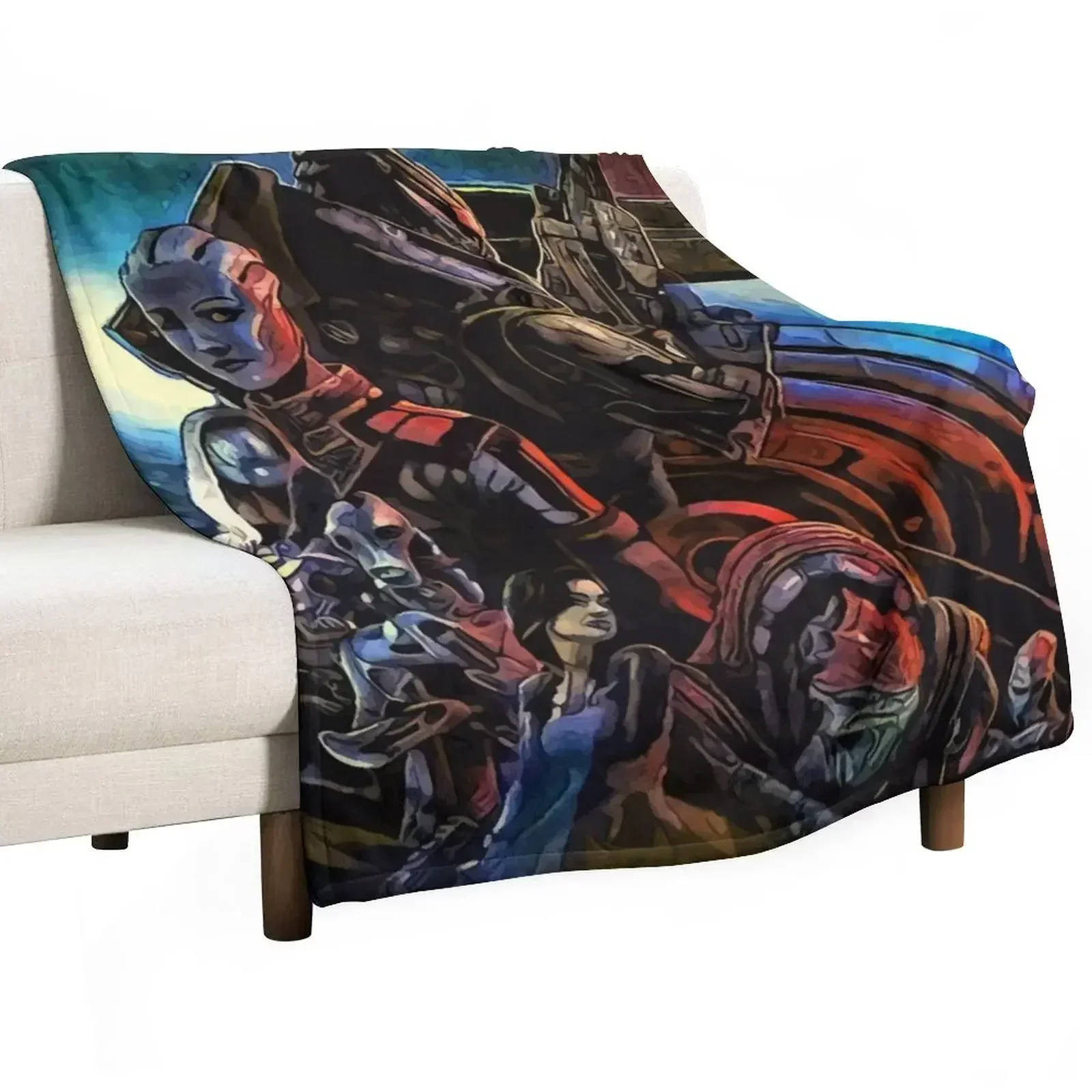 

Mass Effect Legendary Edition - Game Throw Blanket for sofa Bed Luxury Thicken Blankets