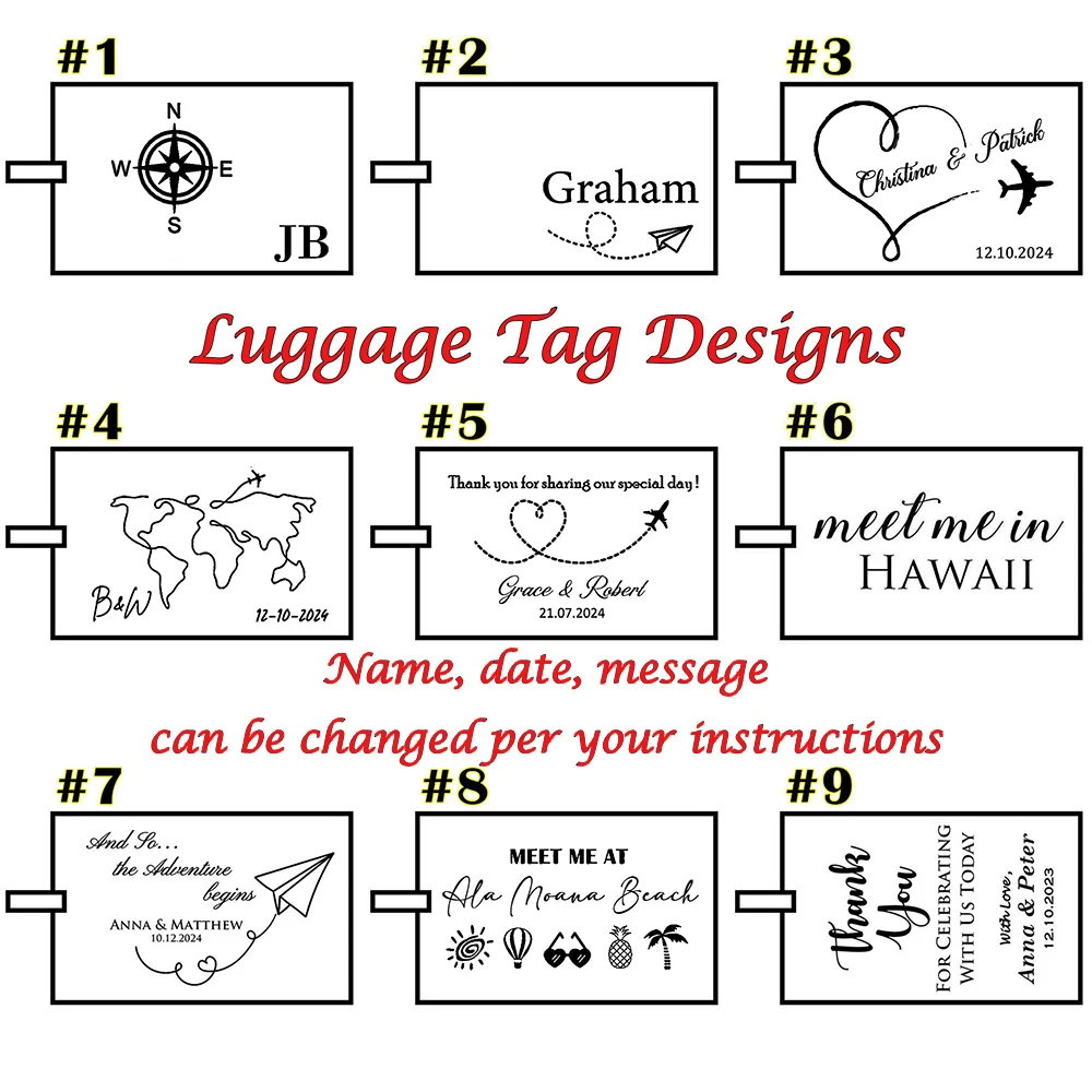 علامة أمتعة شخصية أحادية الشكل للأزواج ، ملصق أمتعة السفر ، علامات مخصصة لحفلات الزفاف ، هدية أفضل صديق ، هدية دش الزفاف