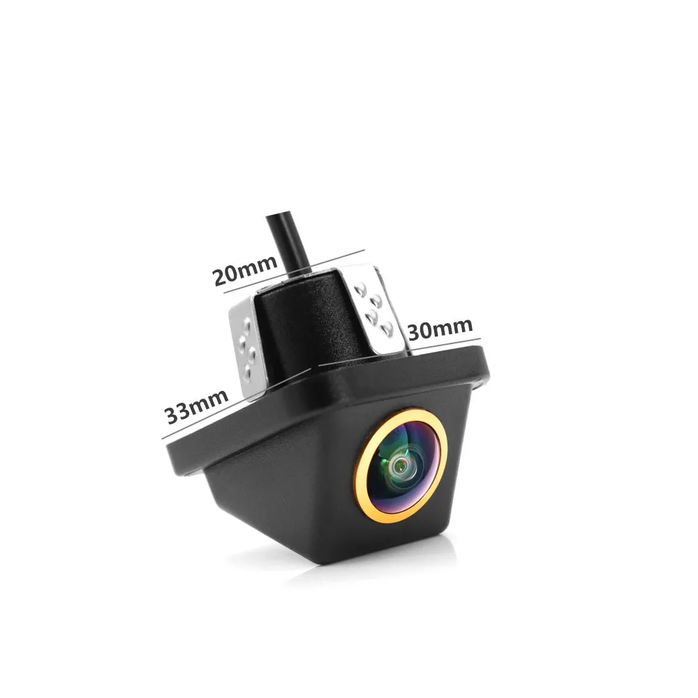 2K AHD 1080P Car Rear View Camera 180 Degree Fisheye Lens, Switchable CVBS/AHD, Front/Rear View & Parking Guide Line Control