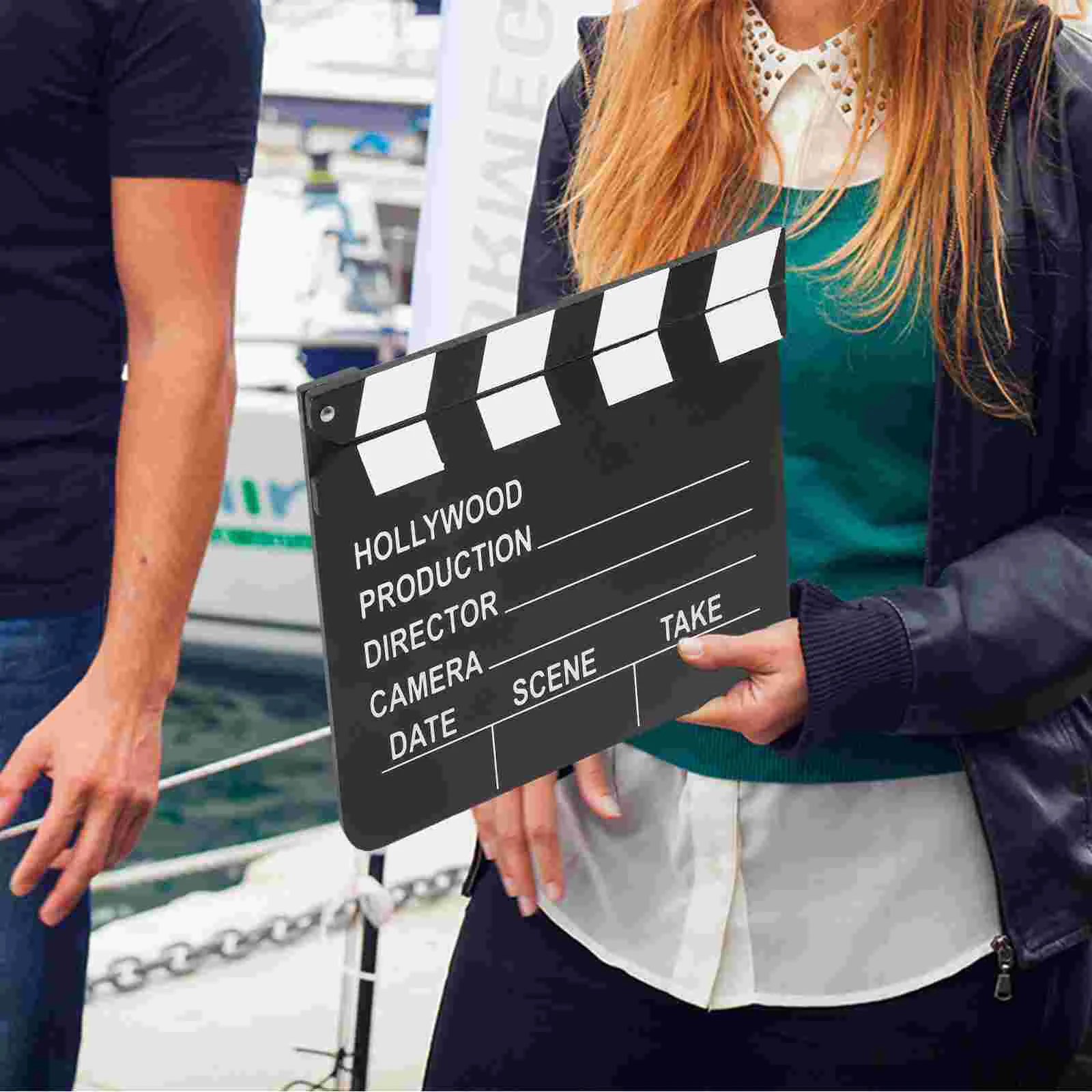 Wood Director Video Scene Clapperboard Tv Movie Cinema Clapboard Photography Prop For Vlog Recording Hanging Decoration